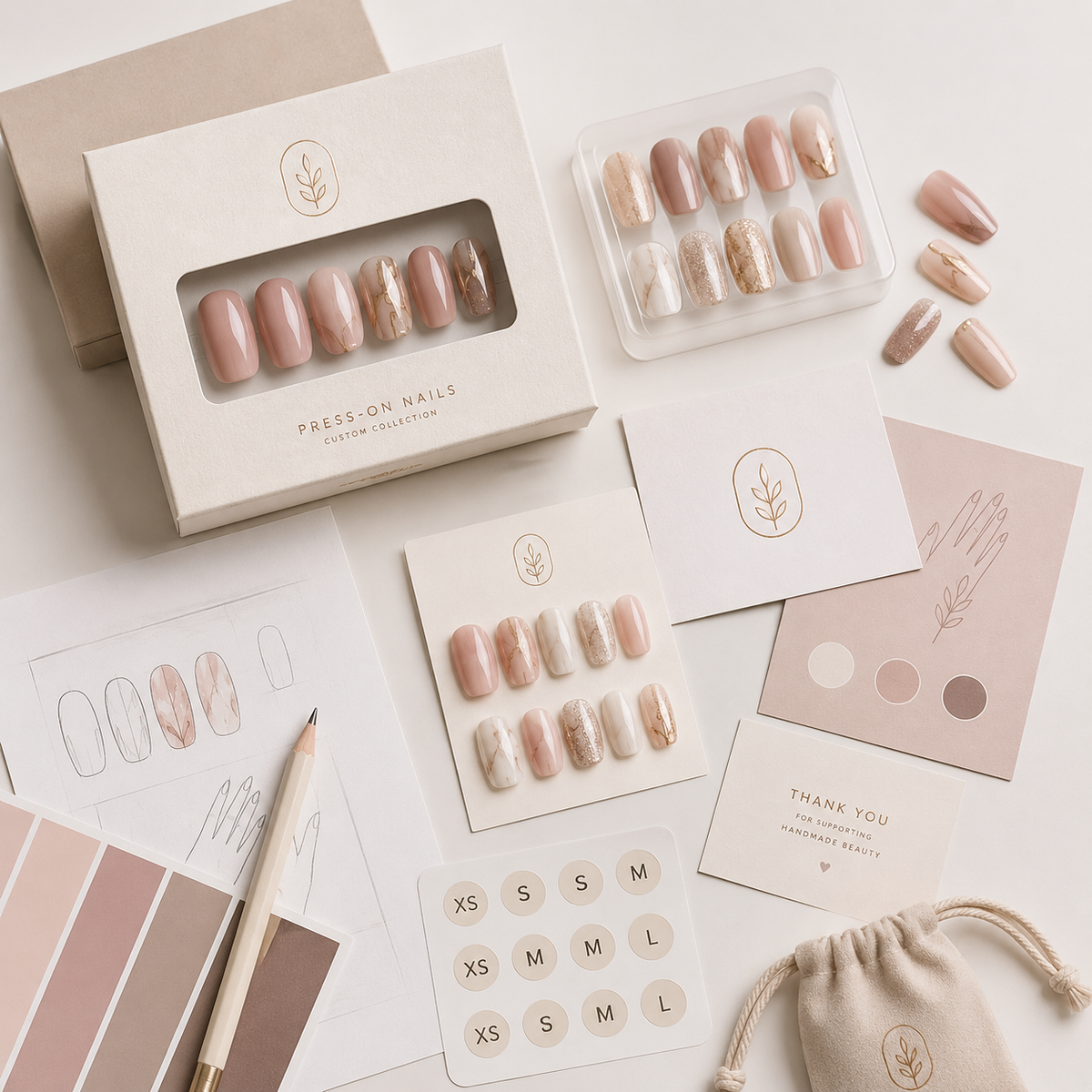 Custom OEM private label press-on nails