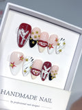 D665 - Medium Burgundy Nude Almond Y2K 3D Lips Charms - view 7