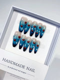 Blue Nude White Red Floral Cherry Star press on nails