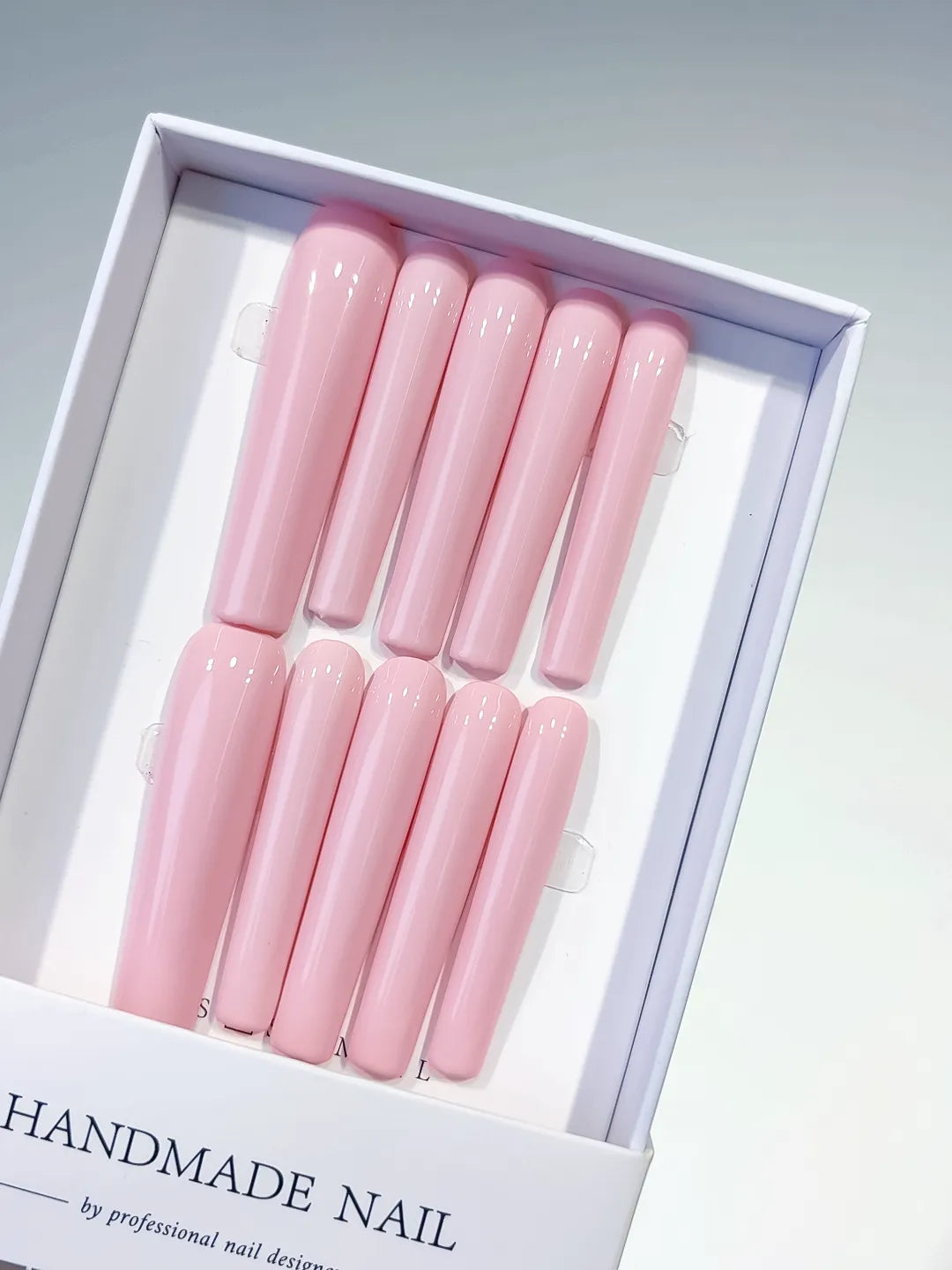 Pink Solid color press on nails