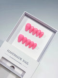 Pink Solid color press on nails