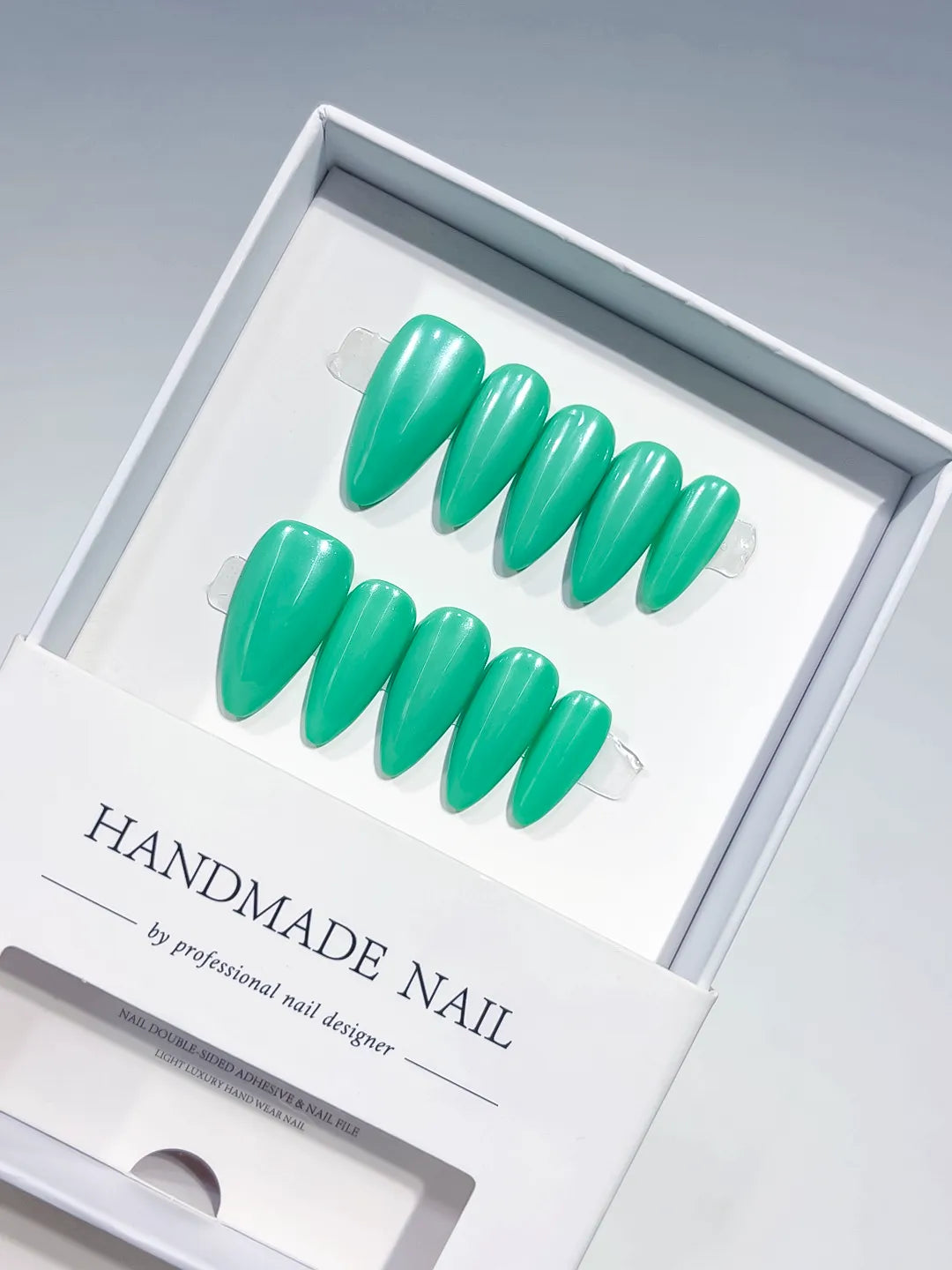Green Solid color press on nails