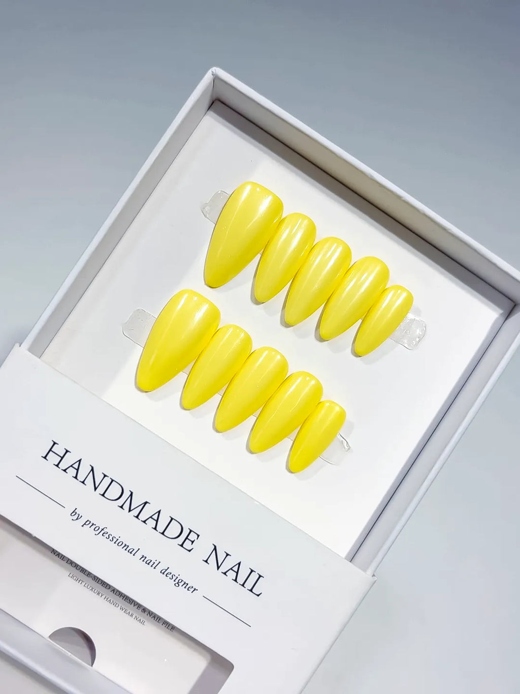 Yellow Solid color press on nails