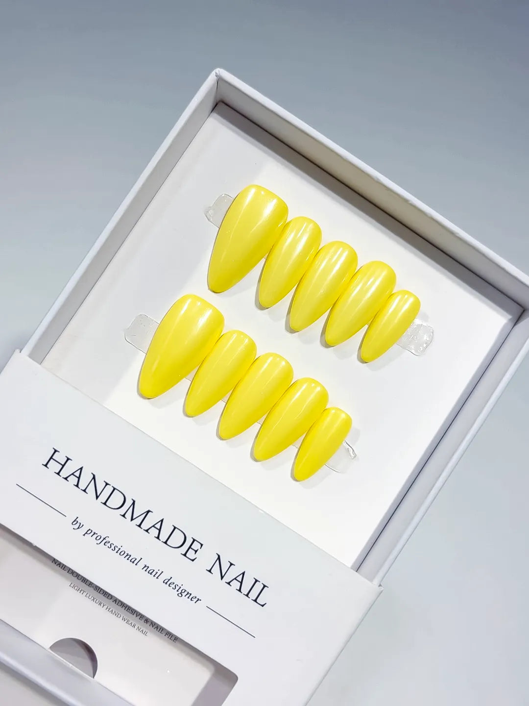 Yellow Solid color press on nails