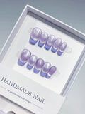 Purple Metallic press on nails