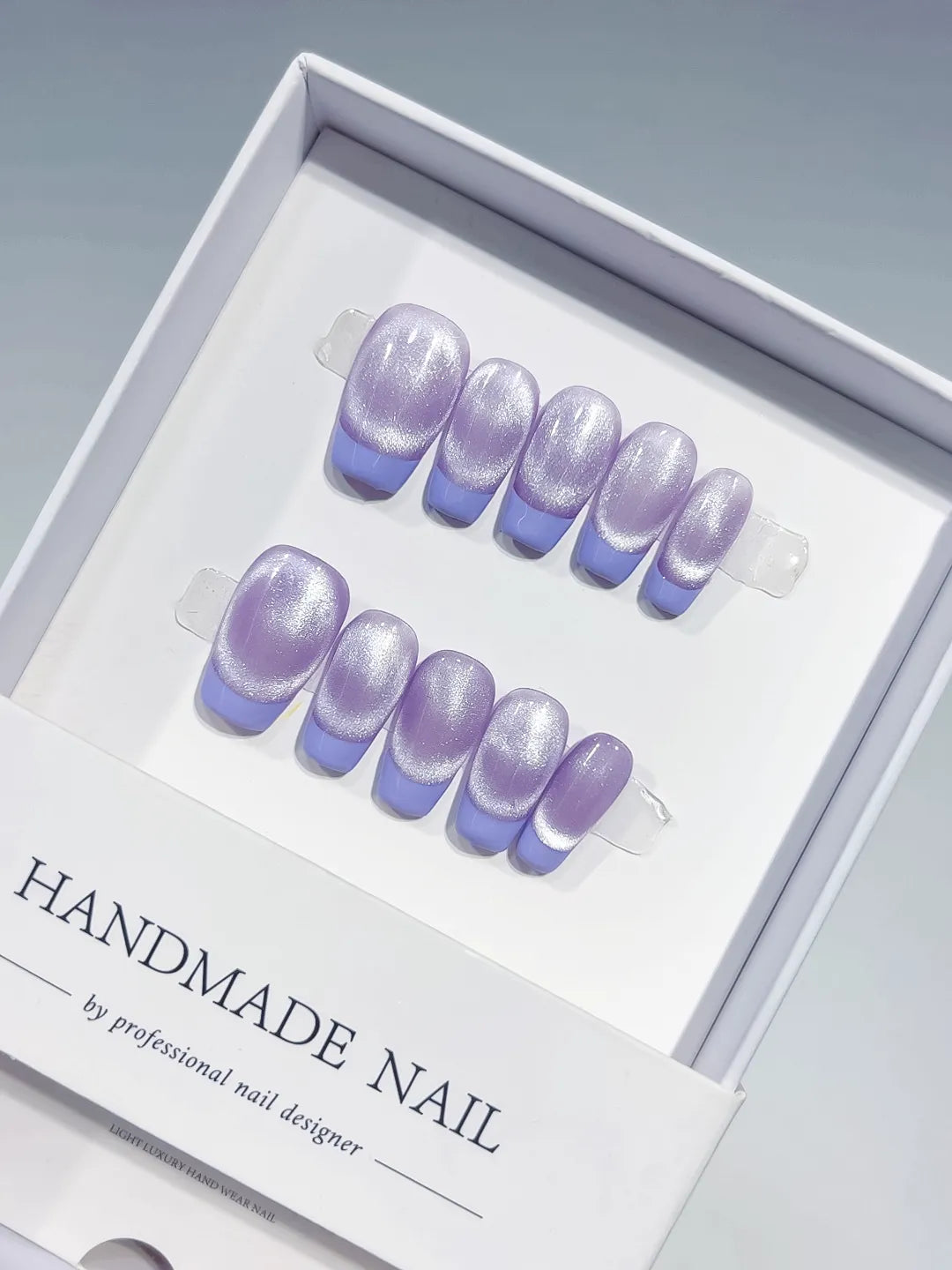 Purple Metallic press on nails