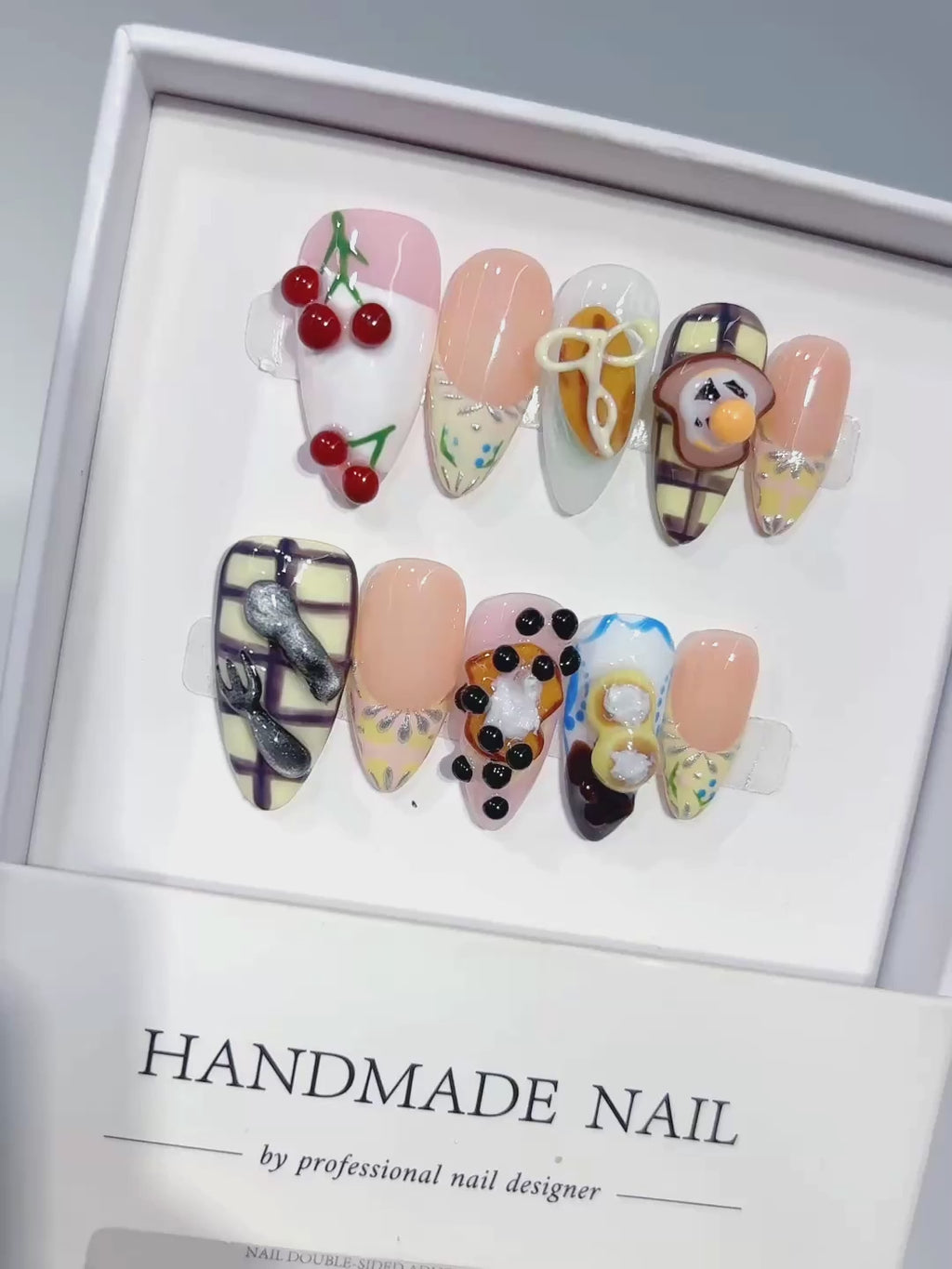 K044 - Medium Nude Black Almond Cherry Leopard 3D Charms - product video 1
